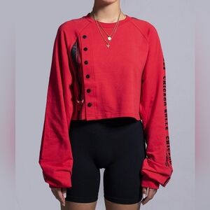 Qore NBA Chicago Bulls Team Long Sleeve Crop Top Women's L